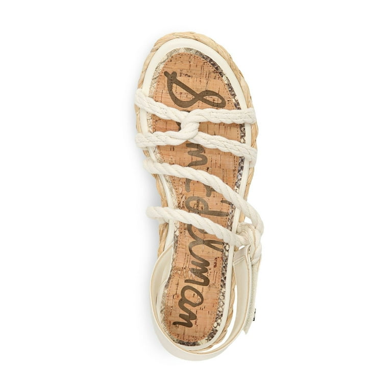 Ivory leather espadrille