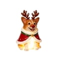 thumbnail image 2 of Clearance Christmas Resin Corgi Dog Figurines with LED Light, Cute Christmas Decorations for Home, Christmas Dog Night Light for Home 7.9 Inch, 2 of 7