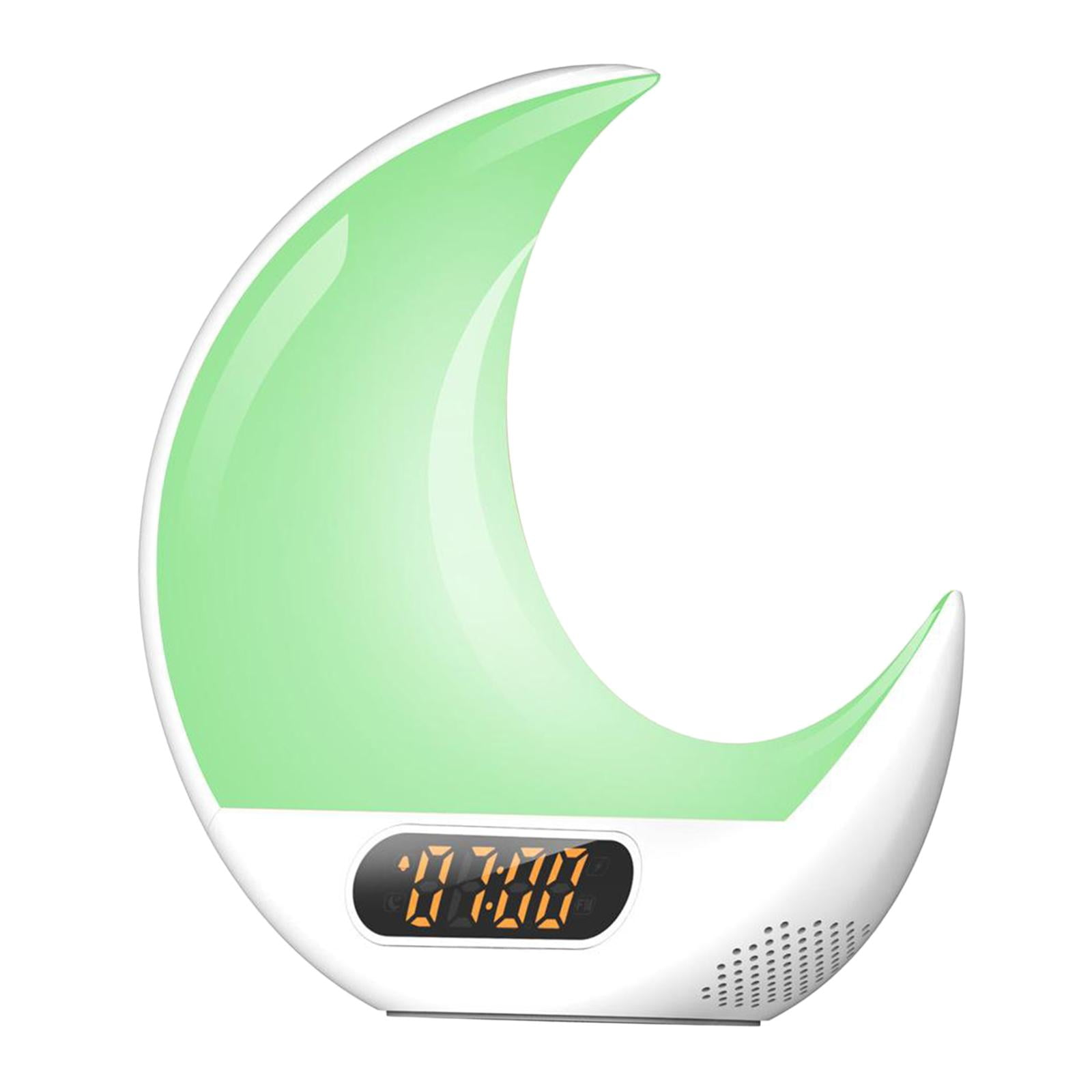 Details about   LED Nature Sound Alarm Clock Sunrise Light Simulation Bedside Lamp FM Radio RC 