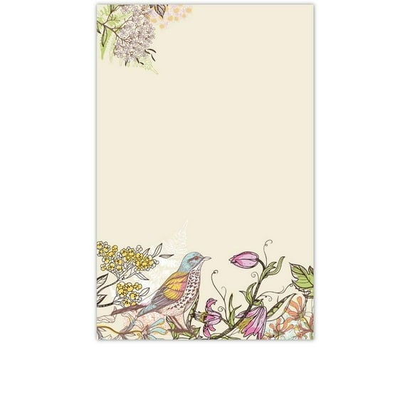 YaYstationery Notepads - Memo Pads - Scratch Pads - Writing Pads - Illustrated Notepads - 5.5 x 8.5 inches - Thick Premium Paper - Printed Notepad - Enchanted Garden