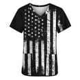 thumbnail image 5 of TIMIFIS Womens Scrub Tops Uniform 4th of July Patriotic Scrub Summer V Neck Short Sleeve T Shirts Working Nursing Scrub Tops with Pockets - Spring/Summer, 5 of 5