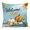 Sky Blue, Seafoam, Orange, Sand, Teal, variant on Thanksgiving Coastal Throw Pillow 18x18 Inch, Fall Ocean Pumpkin Starfish Sunflowers Waterproof Outdoor Pillow Covers with Insert, Decorative Pillowcase Cushion for Couch, Sofa, Bed, Patio, Garden