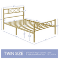 thumbnail image 5 of Renwick Journee x-Design Metal Platform Twin Bed, Antique Gold, 5 of 8