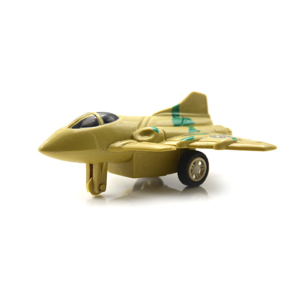 Plastic Military Air Bus Model Kids Pull Back Camo Plane Christmas Toys RS 