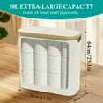 thumbnail image 6 of Godance 50L Extra Large Toilet Paper Storage with Lid and Handle, Hold up to 24 Regular Rolls or 18 Mega Rolls, Slim Toilet Paper Storage Basket for Bathroom Organizer Accessories Holder, 6 of 8