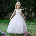 thumbnail image 1 of Vestido infantil, vestido de princesa, bordado, sin espalda, con lazo grande, vestido de niña de las flores, vestido de pasarela para anfitriona, 1 of 6
