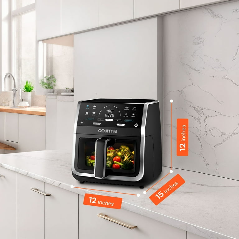 Gourmia 8 Qt Digital Window Air Fryer with 8 One-Touch Cooking