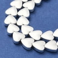 thumbnail image 3 of Electroplated Non-Magnetic Hematite Beads Strands Heart Silver Plated 8x8x3mm Hole: 0.9mm 49~51pcs/strand 15.75''(40cm), 3 of 4