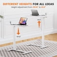 thumbnail image 6 of Mobile Standing Desk, Height Adjustable Rolling Laptop Desk, 90° Tiltable Overbed Bedside Table, Portable Computer Desk with Hidden Casters, Sliding Bed Table for Home Office, 6 of 7