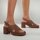 thumbnail image 1 of Zapatos de mujer Casual Correas cruzadas Hebilla Tacones altos gruesos Punta cuadrada Sandalias de color sólido Wmkox8yii  hfjk3893, 1 of 9
