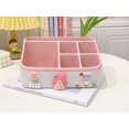 thumbnail image 1 of Caja de almacenamiento de escritorio Sanrio Hello Kitty Kuromi, organizador de papelería para dormitorio con múltiples compartimentos de dibujos animados, joyero Kawaii, 1 of 4