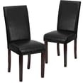 thumbnail image 1 of 2 Pk. Black LeatherSoft Parsons Chair, 1 of 9