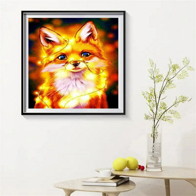 Abstract Floral Fox, 5D Diamond Painting Kits