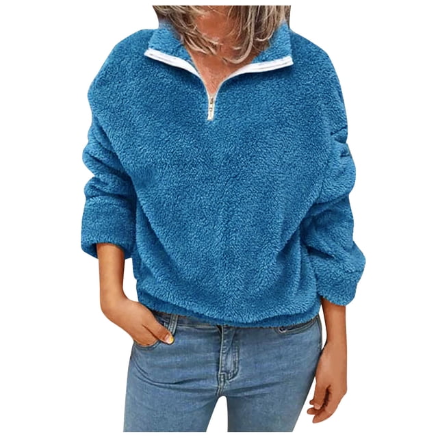 Yuyuzo Plus Size Hoodies for Women Long Sleeve Drawstring V Neck Loose Fitted Fall Pullover Tops