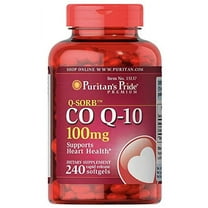 Puritans Pride CoQ10 100mg, Supports Heart Health, 240 Rapid Release Softgels
