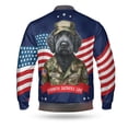 thumbnail image 2 of Happy Father's Day Honoring Veterans Portuguese Water Dog in Army Uniform All Over Print 3D Baseball Jacket PWD Portie Fishing Dog Lover Bomber Jacket Softball - 13007, 2 of 6