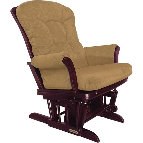 Shermag Glider Rocker Cherry Finish with Honey Cushion