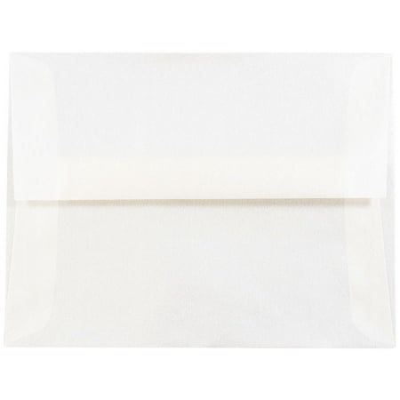 UPC: 0609722982702 | JAM Paper A2 Translucent Envelopes  4 3/8 x 5 3/4  Platinum  25 per Pack