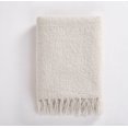 thumbnail image 4 of Brooklyn Loom Chunky Boucle 100% Microfiber Polyester  50x70 Throw Blanket in Greige, All Season, Adult Size, OEKO-TEX Certified, 4 of 10