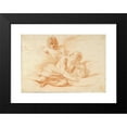 thumbnail image 2 of Guercino 24x18 Black Modern Framed Museum Art Print Titled - St Peter and the Angel (Early 1650s), 2 of 5