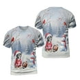 thumbnail image 3 of Hello Winter French Bulldog Football Snowman Welcome Snowy Morning All Over Print 3D Shirt Unisex Merch Dog Lover Gifts - 01012, 3 of 6