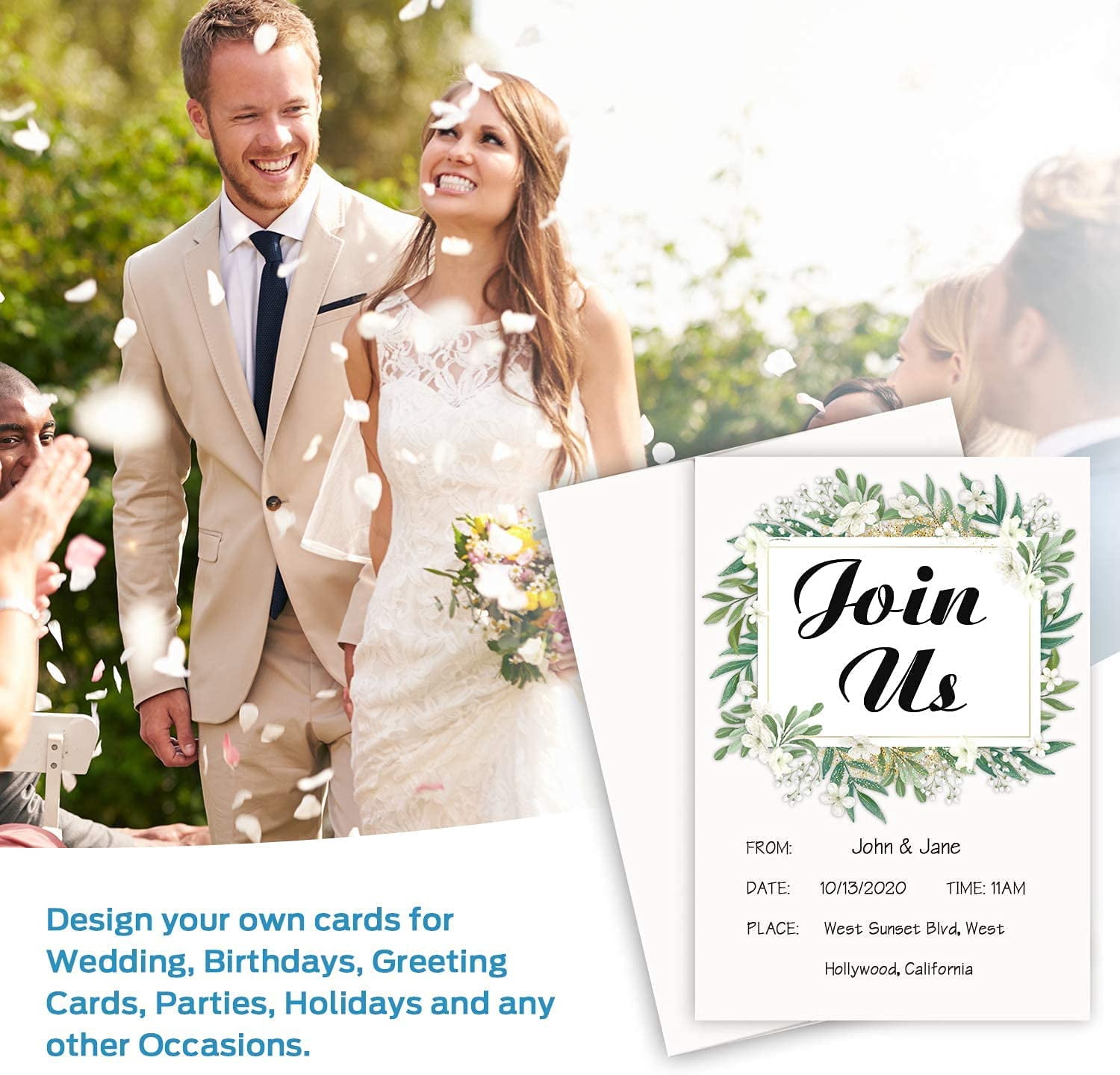 Blank White Cards and Envelopes 50 Pack - 4.25" x 5.5" Heavyweight Folded Cardstock and A2 Envelopes for DIY Greeting Cards Wedding Birthday Invitations Baby Shower Thank You Cards and More