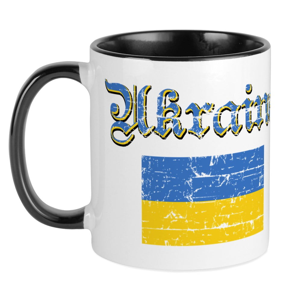 CafePress Ukrainian Flag Mug Unique Coffee Mug, Coffee Cup