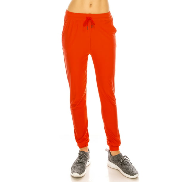 LA12ST Women's Juniors Soft Jogger Pants Drawstring Pockets - Walmart.com