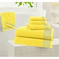 thumbnail image 6 of GLAMBURG Ultra Soft 6 Pack Cotton Towel Set, Contains 2 Bath Towels 28x55 inch, 2 Hand Towels 16x24 inch & 2 Wash Coths 12x12 inch, Compact Lightweight Quickdry Towel Set for Everyday use-Lime Yellow, 6 of 8