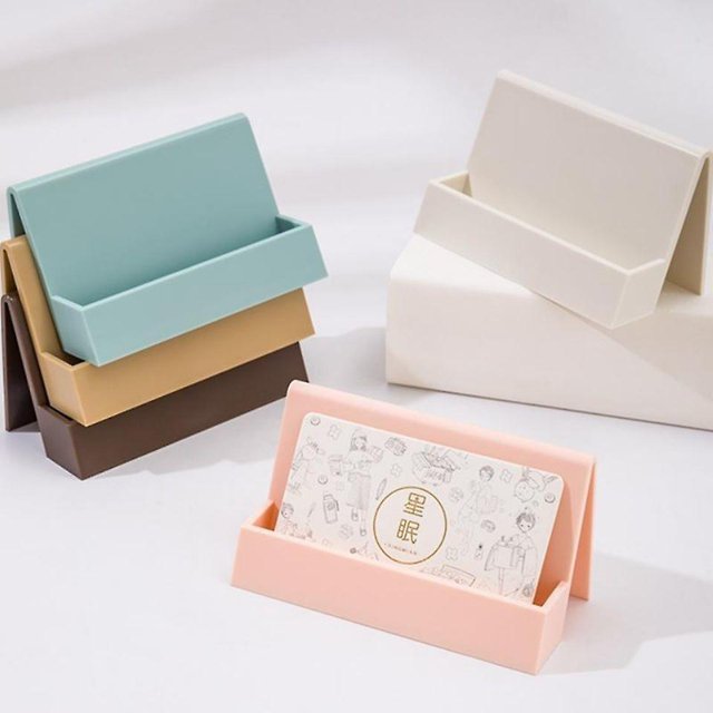 Caja de tarjetas de visita Taian, pequeña, fresca y sencilla, tarjetero de escritorio para tarjetas de visita, caja de almacenamiento para tarjetas de papelería Ins Wind
