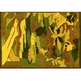 thumbnail image 1 of Ahgly Company Machine Washable Indoor Rectangle Abstract Yellow Modern Area Rugs, 7' x 9', 1 of 4