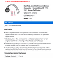 thumbnail image 2 of Manifold Absolute Pressure Sensor Connector - Compatible with 1996 - 2001 Nissan Pathfinder 1997 1998 1999 2000, 2 of 2