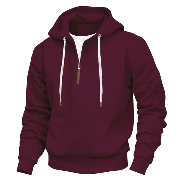 Sudadera con capucha para hombre, color sólido, informal, a la moda, holgada, de manga larga, con cremallera, sudadera con capucha, blusa de poliéster para hombre