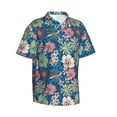 thumbnail image 2 of Balery Colorful Flowers Print Men's Hawaiian Shirts Short Sleeve Beach Shirt Relaxed Fit Vacation Button Down Shirts-Small, 2 of 9