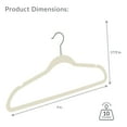 thumbnail image 5 of Simplify 25 Pack Slim Velvet Suit Hangers in Ivory, 5 of 7