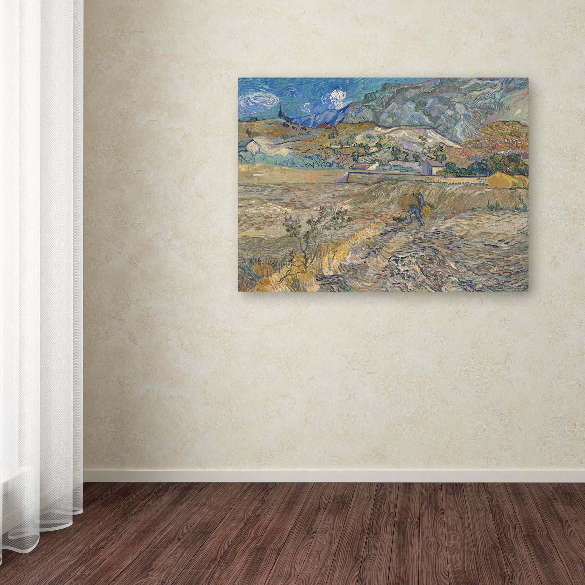 Trademark Fine Art 'Landscape At Saintremy' Canvas Art by Van Gogh