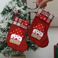 thumbnail image 6 of AuroraX Cute Stylish Christmas Stockings Traditional Mini Christmas Stockings with 3d Santa Snowman and Reindeer Plush 6" Candy Stocking Bag for Family Christmas Decor(Red), 6 of 6