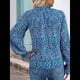 thumbnail image 4 of Blusa de Estilo Bohemio con Cuello en V y Mangas Largas, Estilo Floral, Informal, Holgada, de Verano, con Mangas Abullonadas para Mujer. Color L, 4 of 6