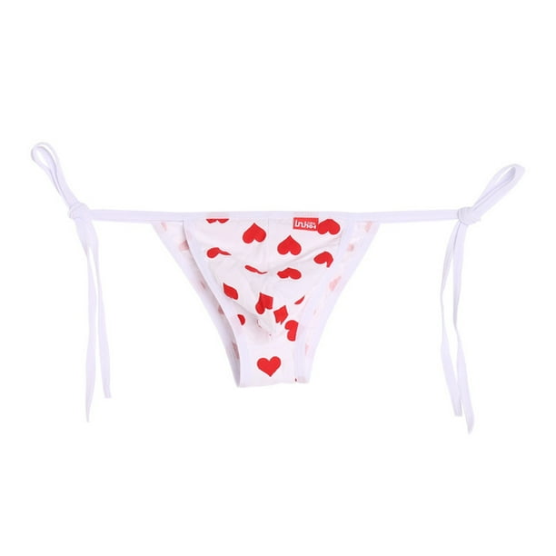 Moonker Valentines Day Gift Sets Men's underwear Men's Sexy Valentine's Day  Underwear Love Heart Printed Sexy Underpants