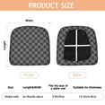 thumbnail image 3 of Dark Gray and Light Gray Checkered Seat Covers for Dining Room Chairs Set Of 4,Stretch Printed Washable Chair Seat Cover with Elastic Ties and Button,Removable Waterproof Couch Cushion Covers, 3 of 6