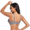 thumbnail image 5 of Wutalume Full Cup Wireless Bras for Women, No Steel Ring, Comfort Coverage Bra, Daily Wear, Solid Color, Non-Padded Womens Bras,Gray 46, 5 of 6