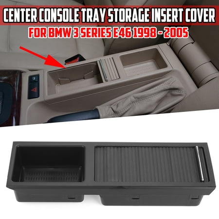 For BMW 3-Series E46 Center Console Tray BLACK Storage Insert Cover