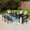 Black-60" x 38" Table, variant on SUMMIT LIVING 9-Piece Outdoor Patio Dining Set, 83" Large Patio Table and Textilene Chairs, Black & Brown-Gray