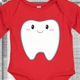 thumbnail image 4 of Inktastic Cute Tooth Boys or Girls Long Sleeve Baby Bodysuit, 4 of 5