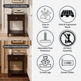 thumbnail image 7 of Decor Therapy Preston Traditional Single Drawer Side Table, Classic Bedside End Table with Lower Shelf, Walnut, 7 of 7