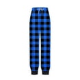 thumbnail image 5 of Htigea Women Pajama Pants Comfy Pj Bottom with Pockets Stretch Plaid Sleepwear Today Deals Blue,M, 5 of 6