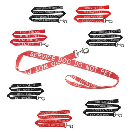 Reflective Letter IN TRAINING Nylon Dog Leash for Service Dogs, Leash made of nylon with reflective Emotional Support Animal lettering.., By Dogline from