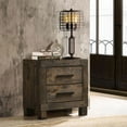 thumbnail image 2 of Xukmct Bedside Table with Handle, 2 Drawer Nightstand for Living Room, Bedroom, Brown, 2 of 10