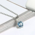 thumbnail image 4 of Round Pendant Necklace for Women Blue Cz Sterling Silver Women Ginger Lyne Collection, 4 of 7