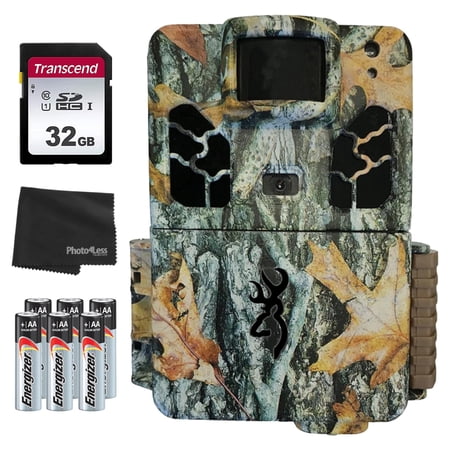 Browning Dark Ops Pro X 20MP Trail Camera BTC 6HDPX + 32GB SD Card + 8 AA Batteries and Lens Cleaning Cloth